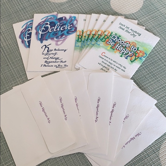Blue Mountain Arts Other - NWOT 8Ct Believe & Joy 3 folds Greeting Cards thick stock
